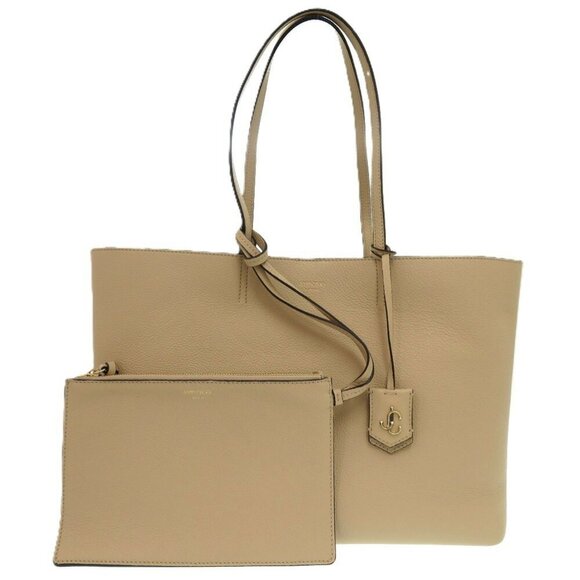 JIMMY CHOO Beige Leather Tote Bag - Picture 1 of 11